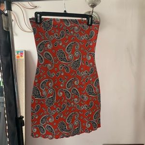 Urban Outfitters Kristy Printed Tube Dress